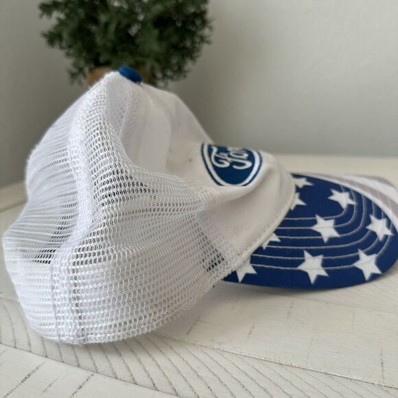 Ford American Flag Trucker Mesh Hat Cap Adjustable Snapback White and Blue - Picture 6 of 11
